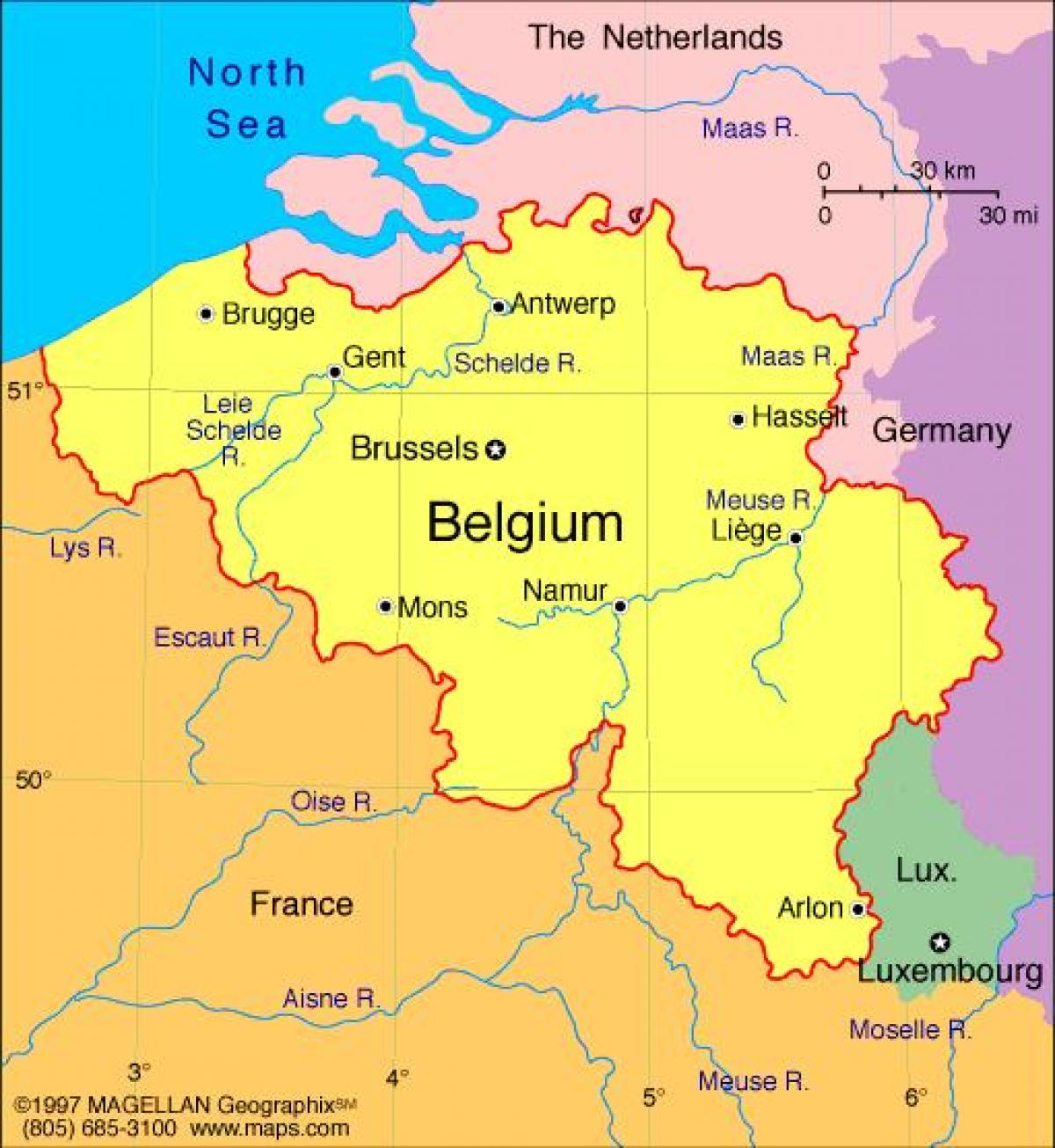 Peta Dari Perancis Dan Brussels 
